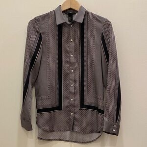 H&M Black and White Button Down Shirt